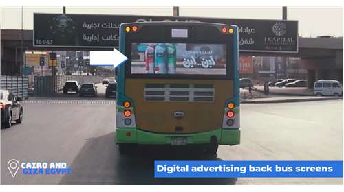 Back bus digital screens advertising packages