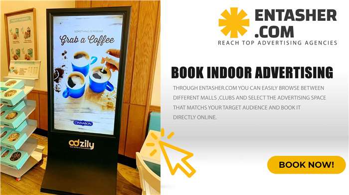 Book Indoor advertising spaces online through Entasher.com
