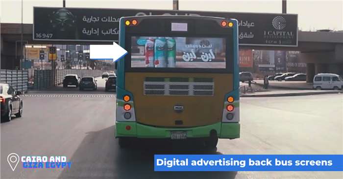 Back bus digital screens advertising packages