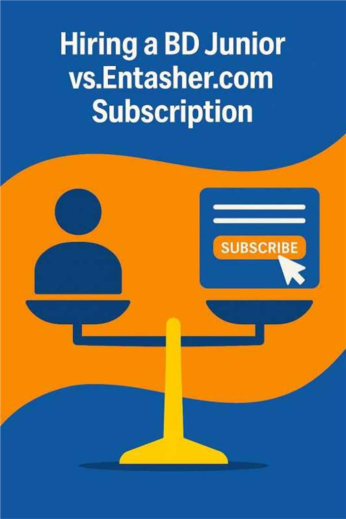 Should You Hire a  Business‑Development Junior or  Subscribe to Entasher.com? 2025  Cost & ROI Comparison